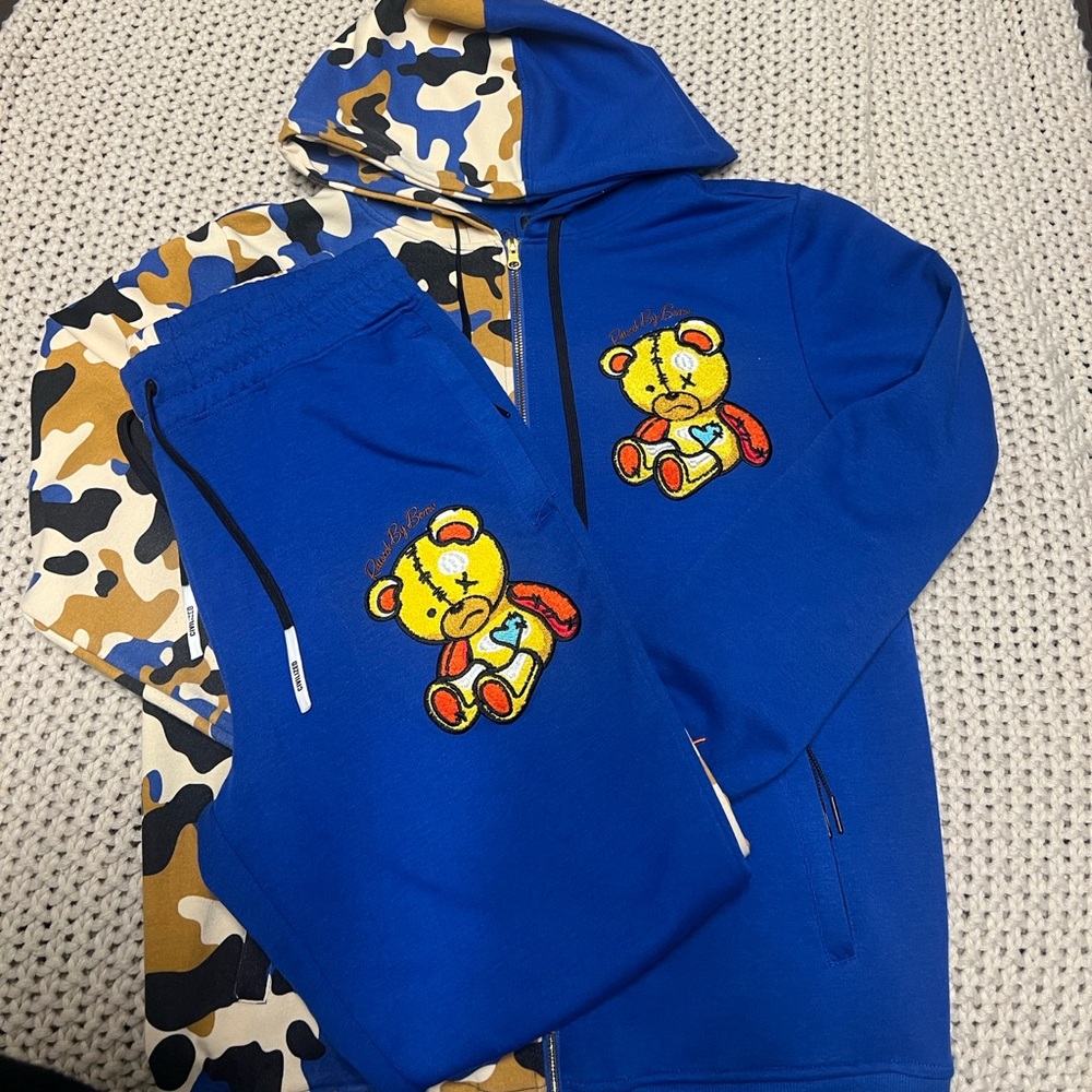 Civilized raised by bear camo Hoodie & Jogger set